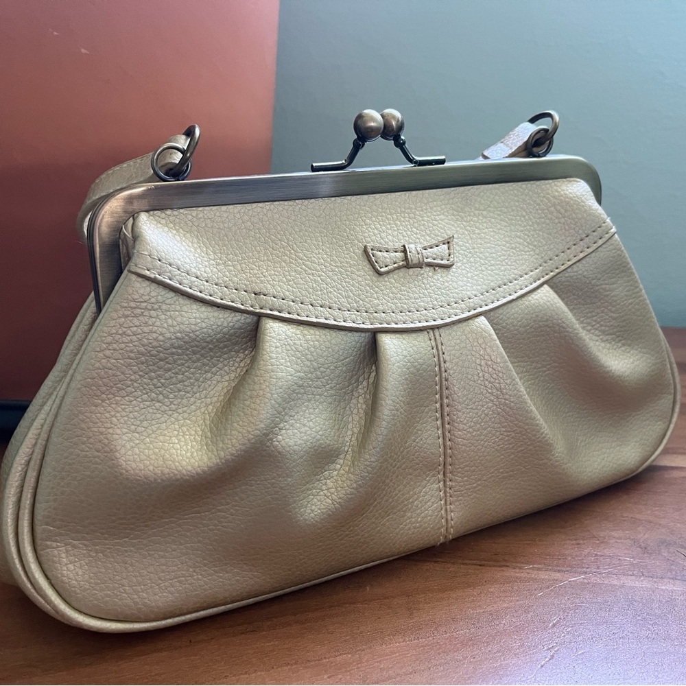 gold handbag, NWT purse clutch, coin purse clasp